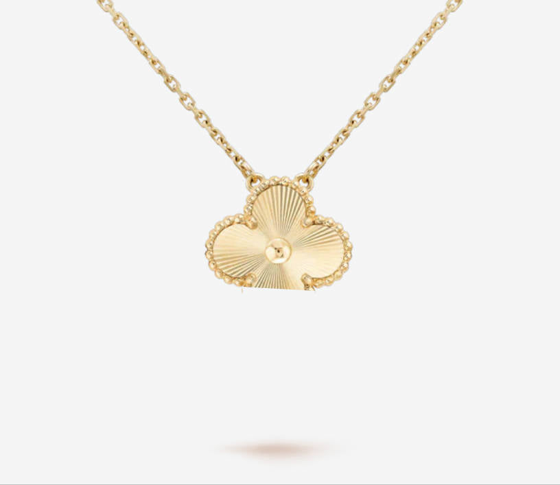 Wanderlust Studio Clover Leaf Necklace, 925 Silver, 18k Gold Plated