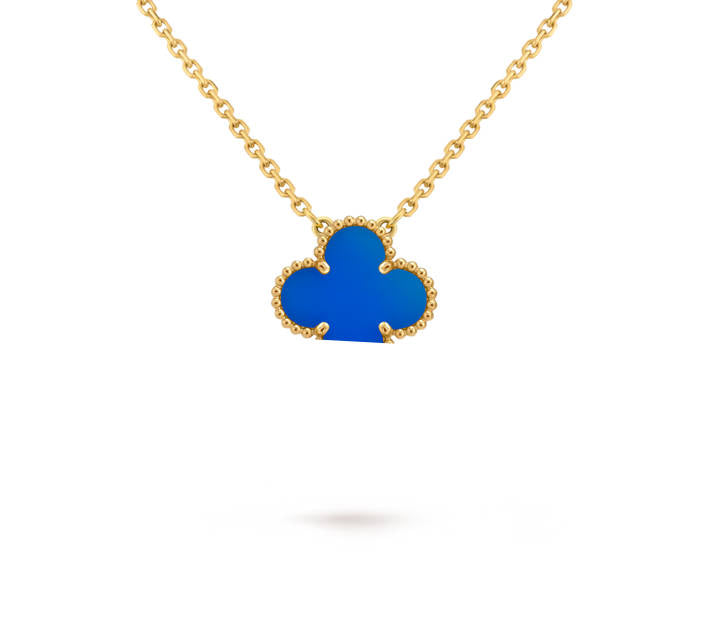 Wanderlust Studio Clover Leaf Necklace, 925 Silver, 18k Gold Plated