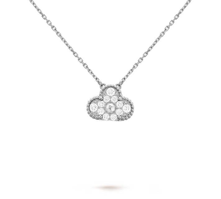 Wanderlust Studio Clover Leaf Necklace, 925 Silver, 18k Gold Plated