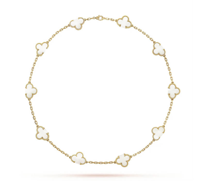 Wanderlust Studio Clover Leaf  Necklace,925 Silver, 18k Gold Plated,10 Motifs
