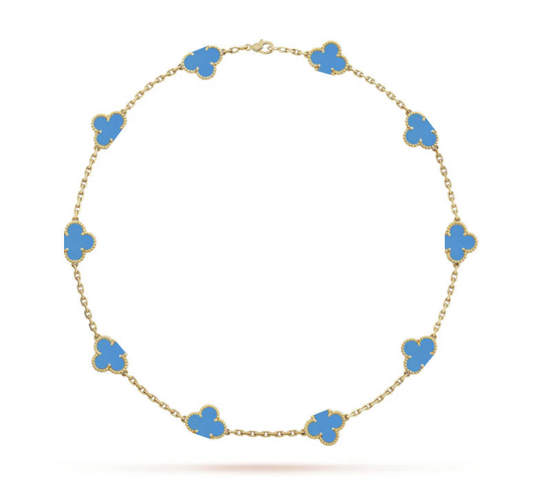 Wanderlust Studio Clover Leaf  Necklace,925 Silver, 18k Gold Plated,10 Motifs