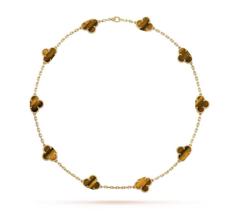Wanderlust Studio Clover Leaf  Necklace,925 Silver, 18k Gold Plated,10 Motifs