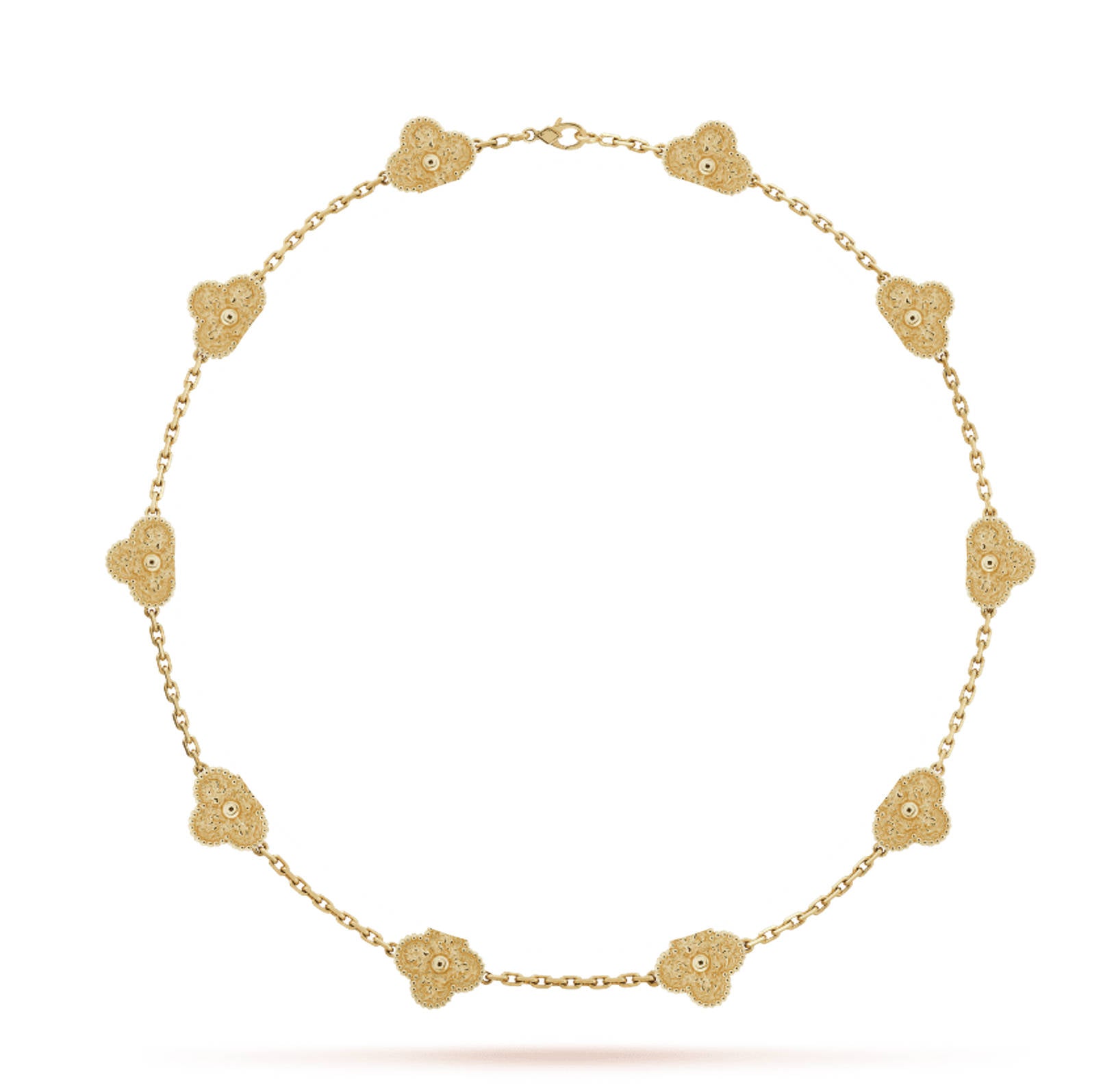 Vintage Clover 925 Silver Necklace, 18k Gold Plated, 10 Motifs