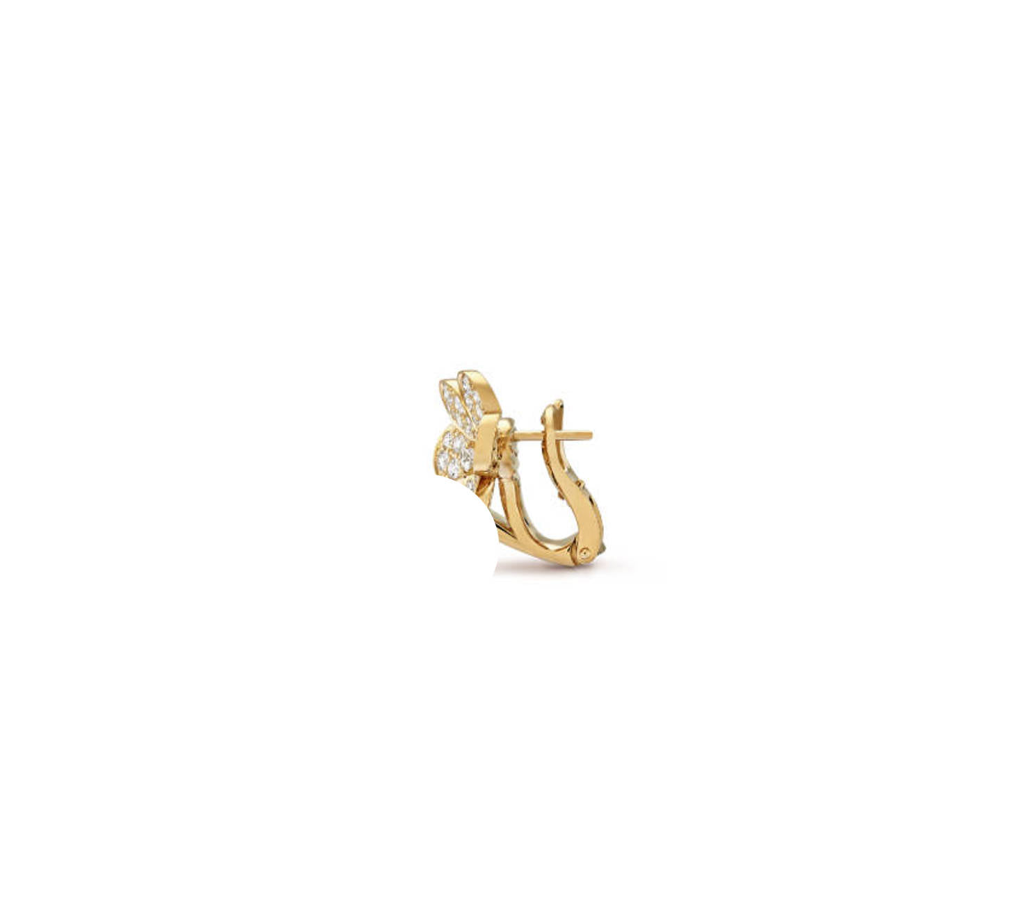 Frivole Small Earrings, Clover Leaf Earstuds, 925 Silver, 18k Gold Plated