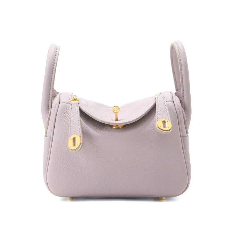 Women’s Minimalist Genuine Leather Cat Eye Decorated Crossbody Shoulder Handbag