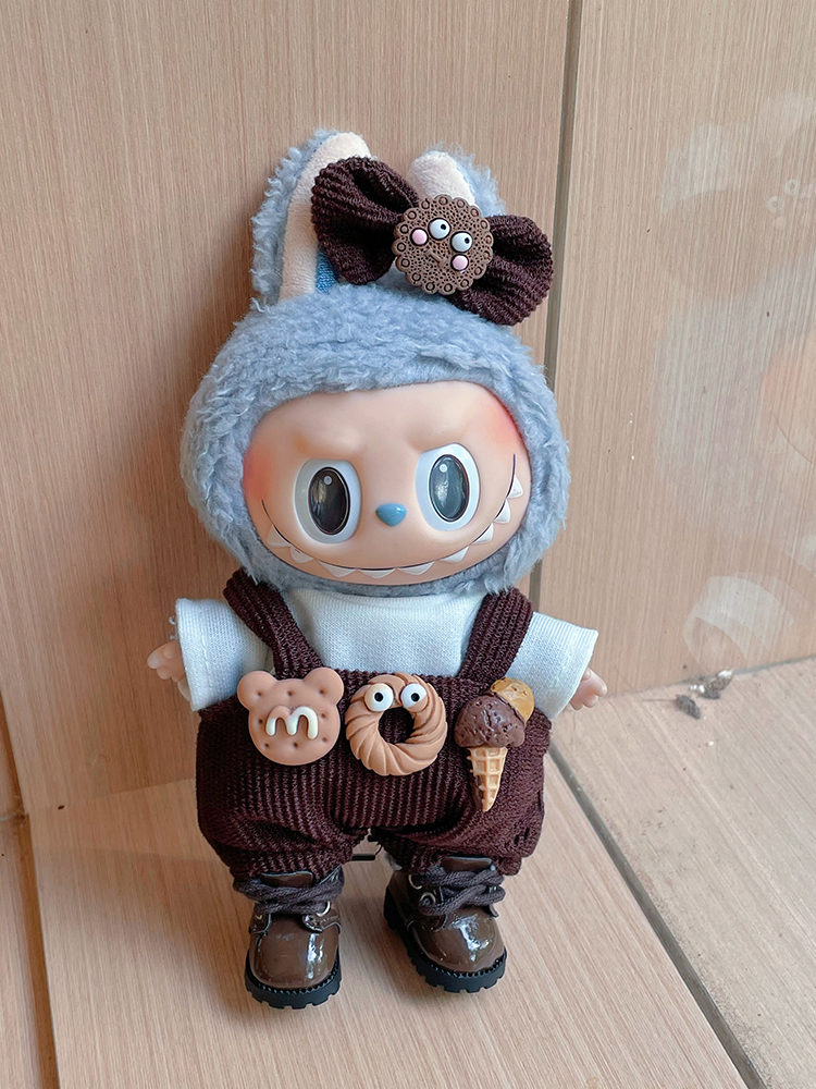 Wanderlust Studio Labubu Exciting Macaron 17cm Doll Brown Outfits