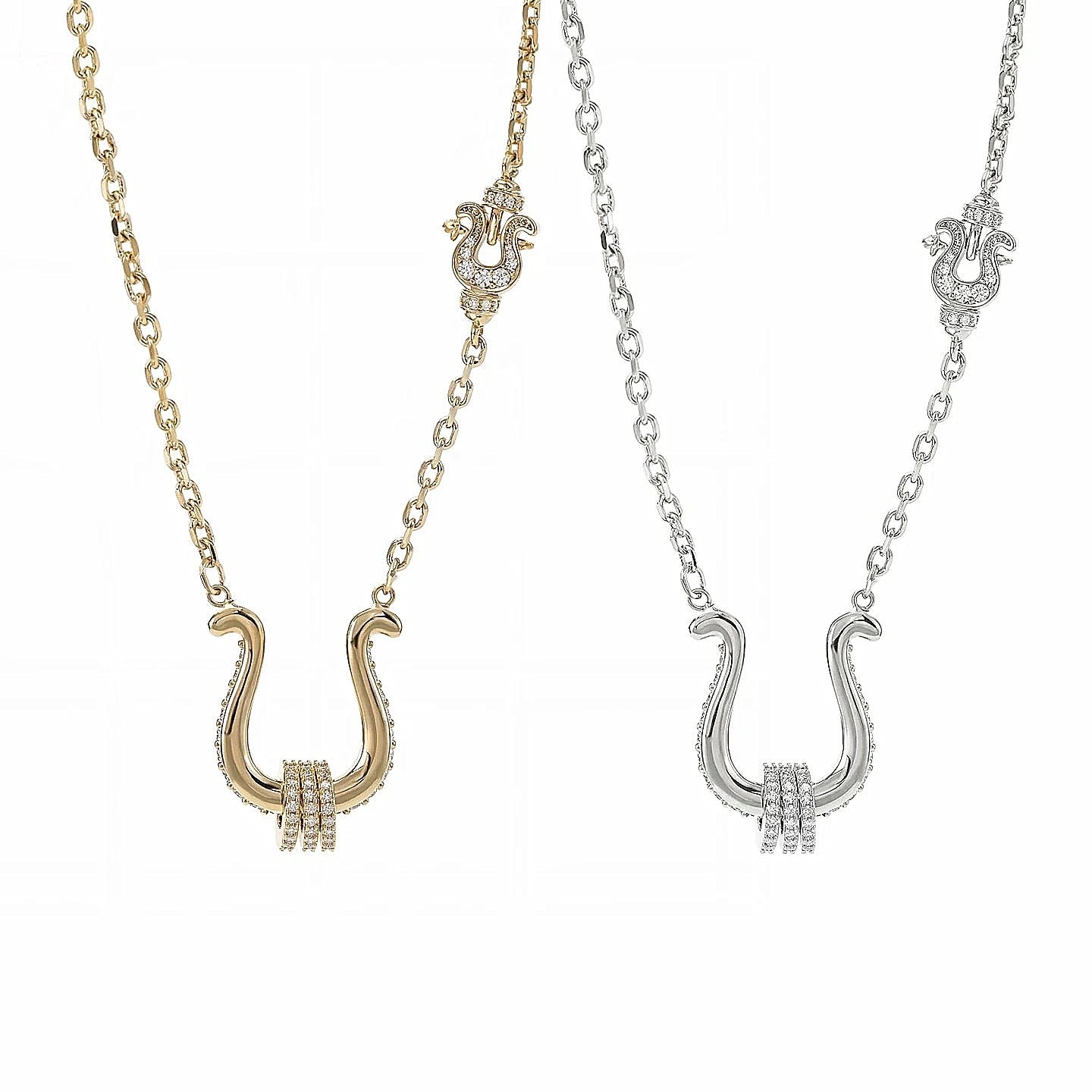 Elegant Diamond Lock Necklace with Minimalist Design