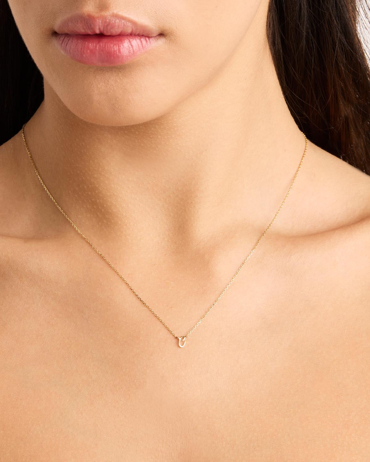 18k Plating Gold Love Letter Necklace