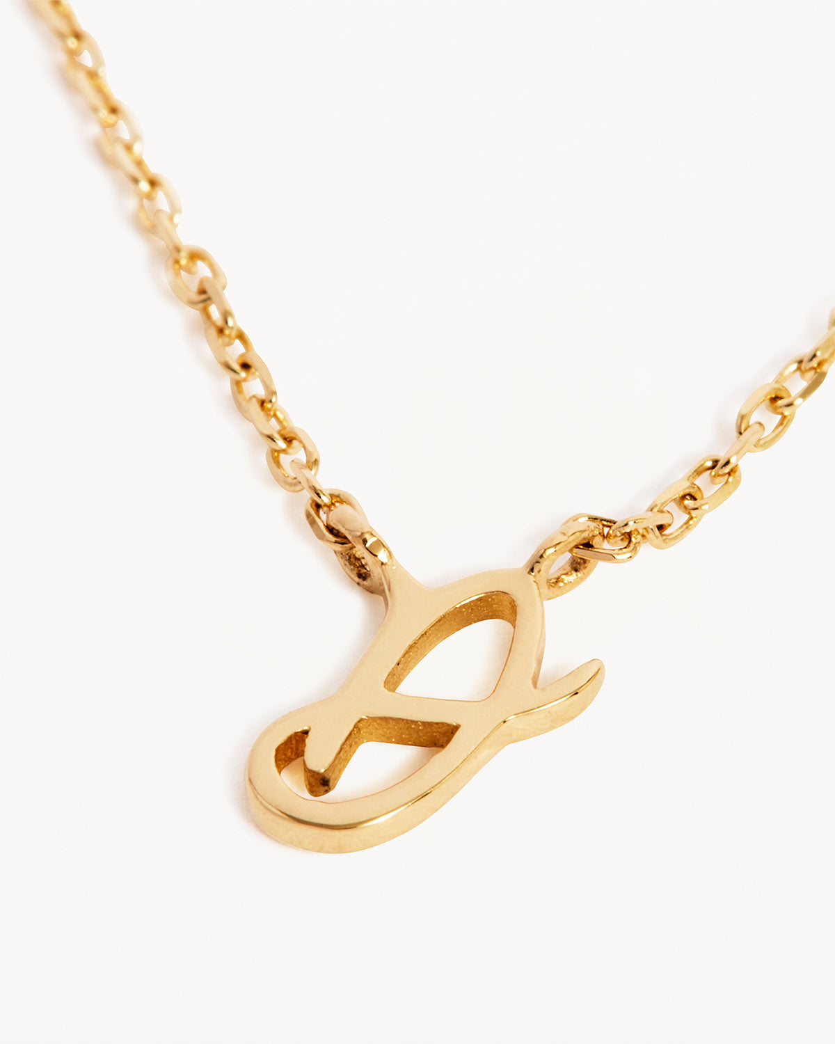 18k Plating Gold Love Letter Necklace