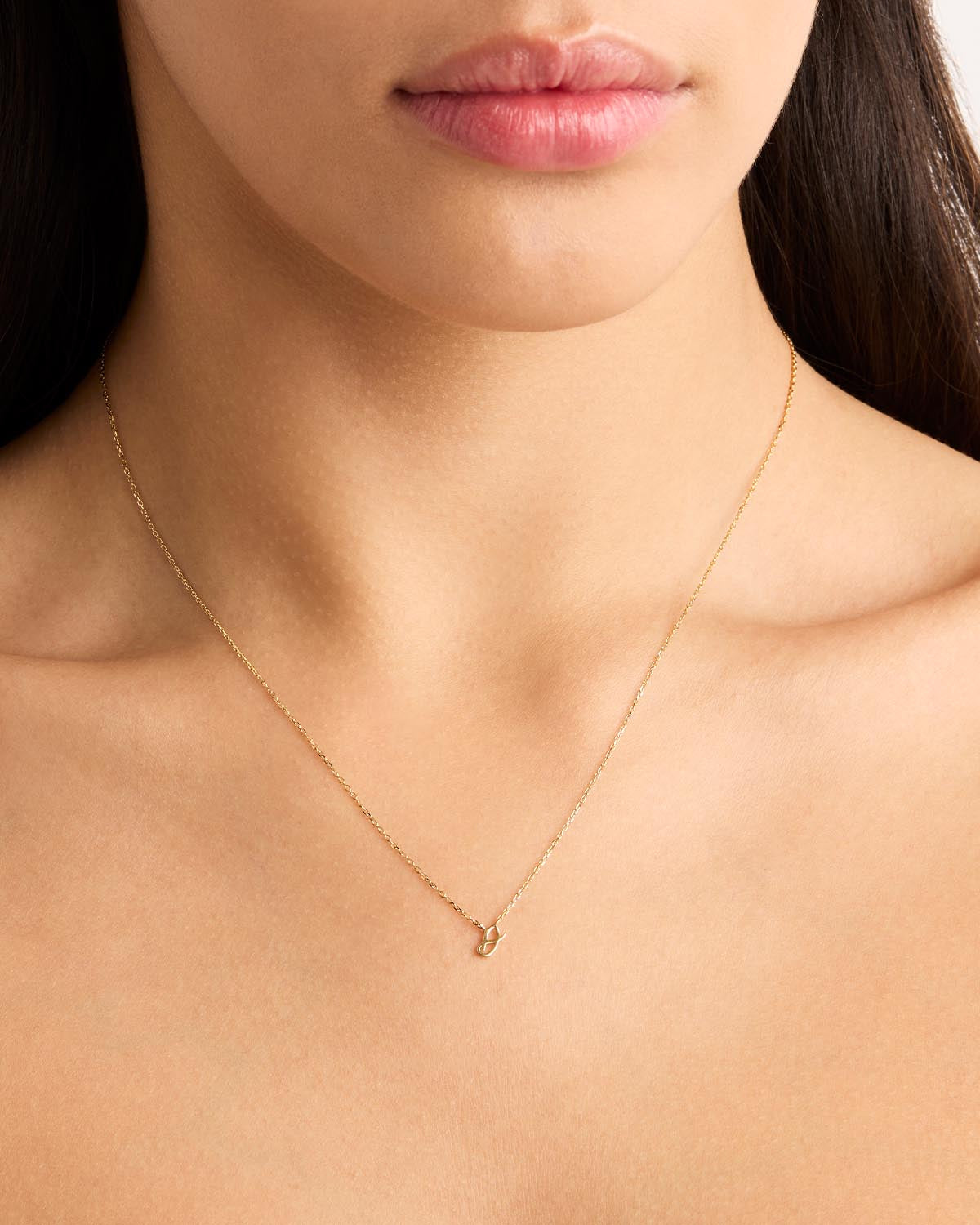 18k Plating Gold Love Letter Necklace
