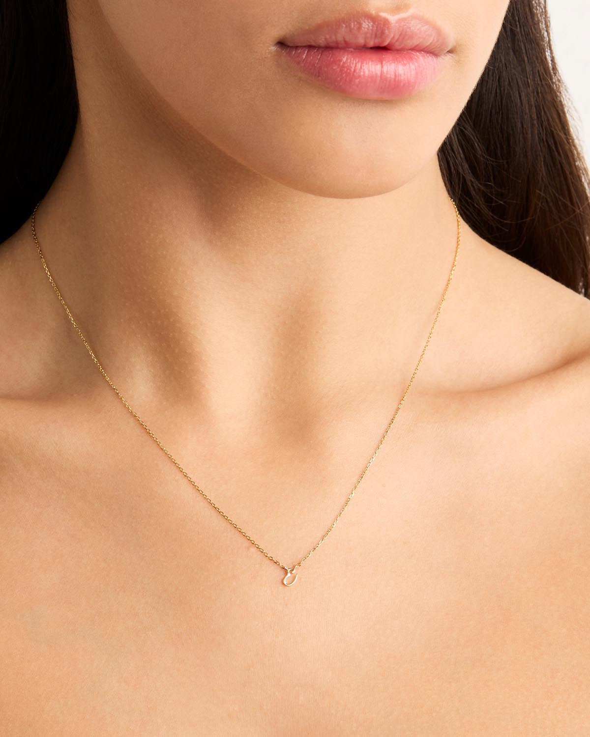 18k Plating Gold Love Letter Necklace