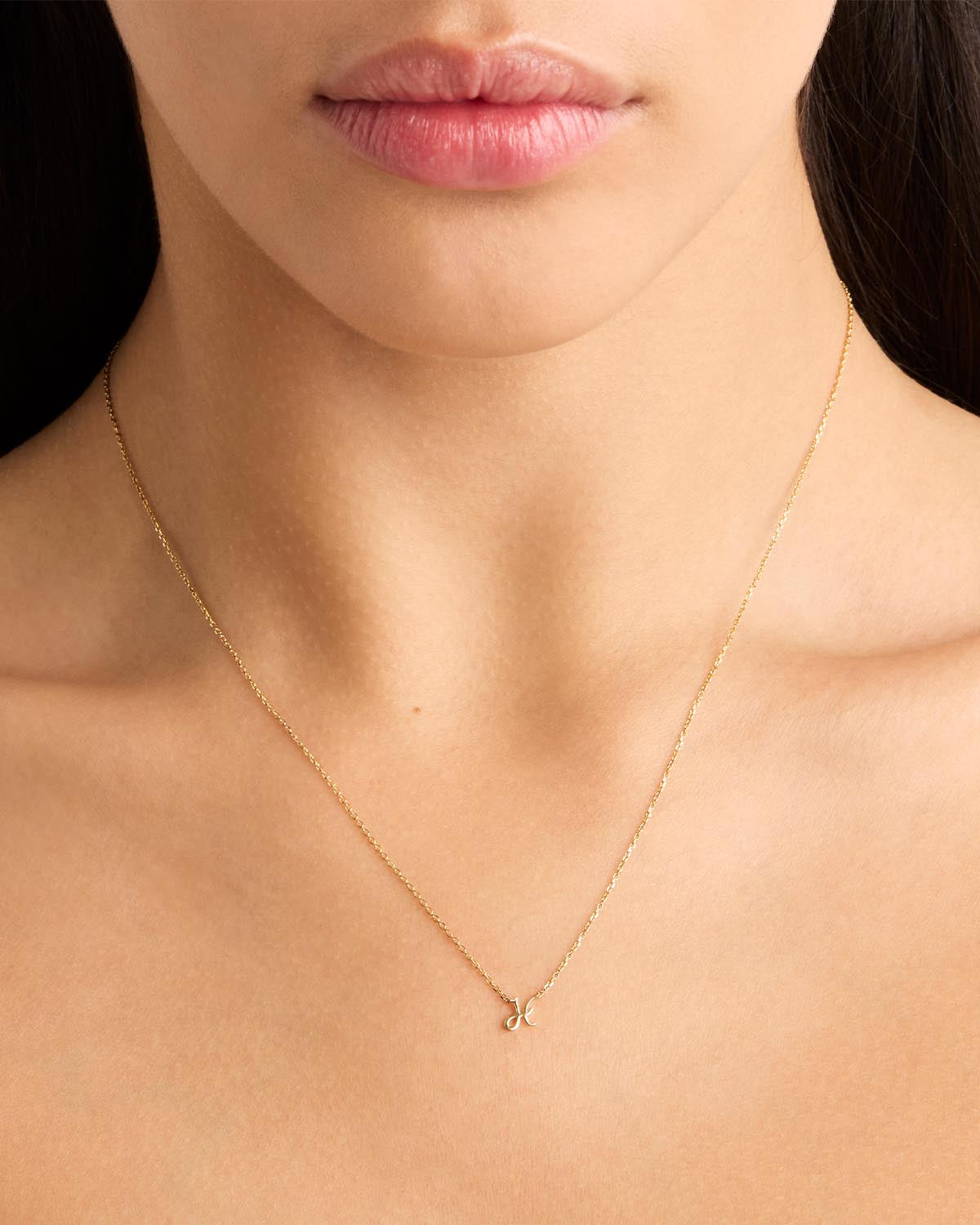 18k Plating Gold Love Letter Necklace