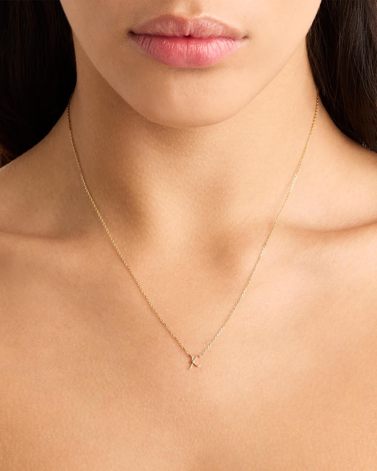 18k Plating Gold Love Letter Necklace