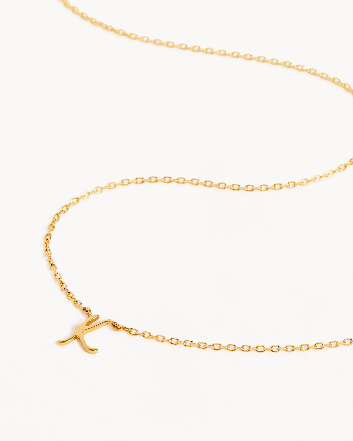 18k Plating Gold Love Letter Necklace