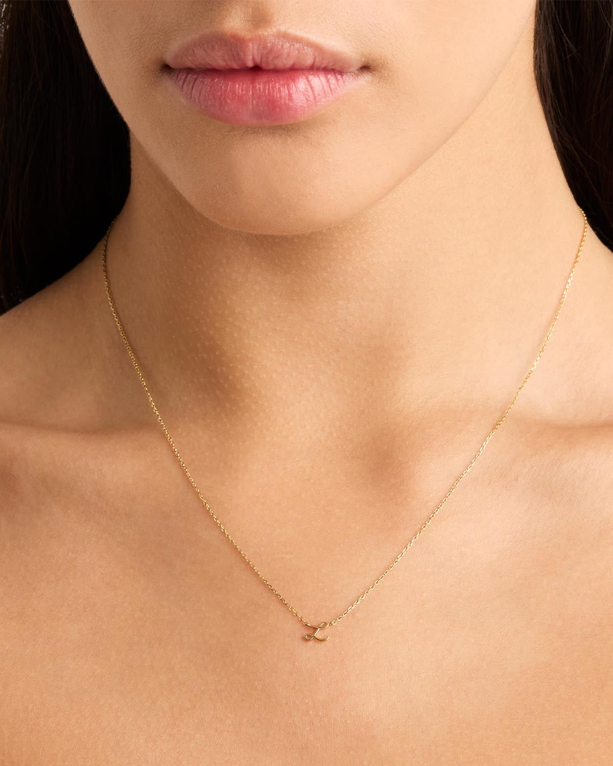 18k Plating Gold Love Letter Necklace
