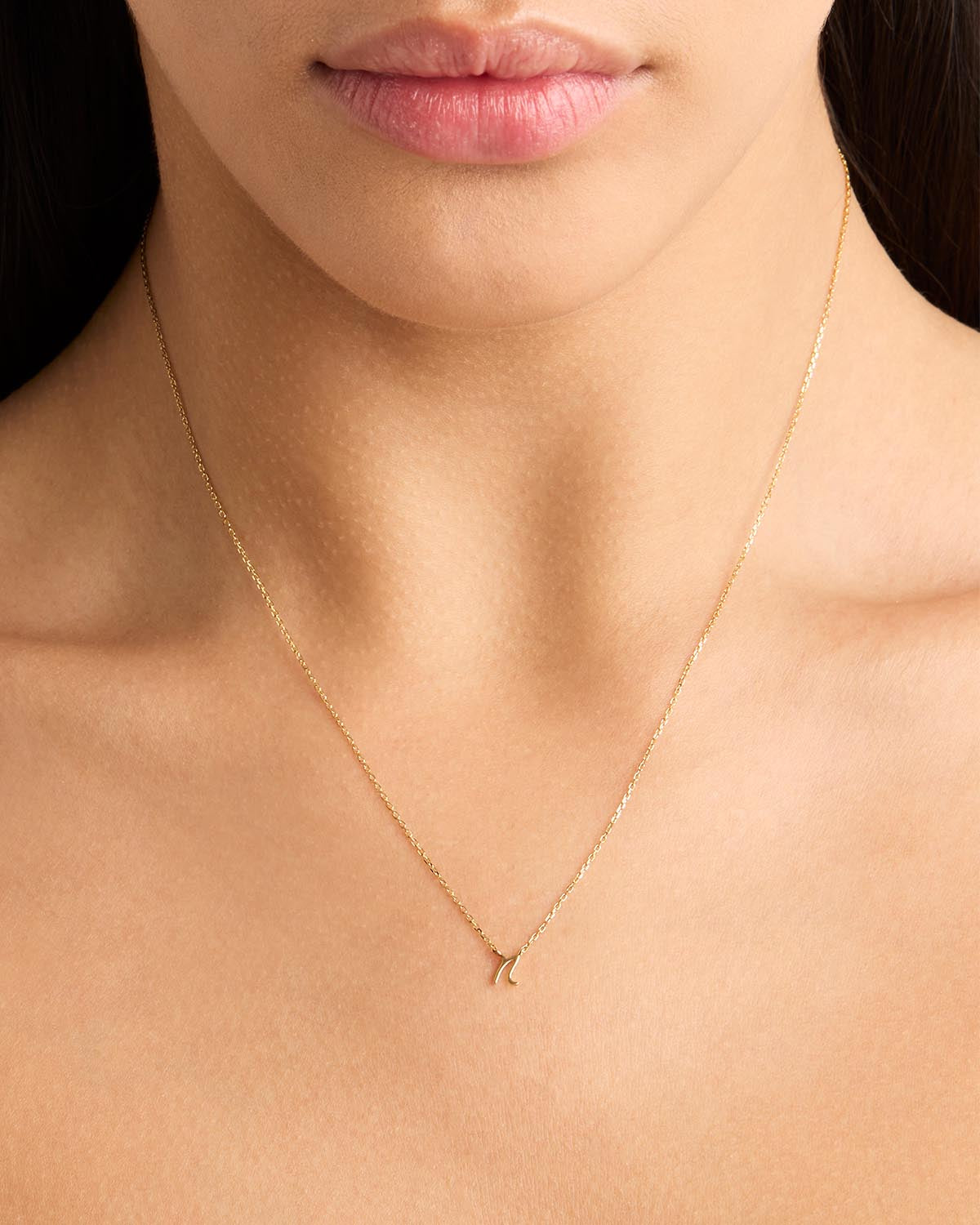 18k Plating Gold Love Letter Necklace