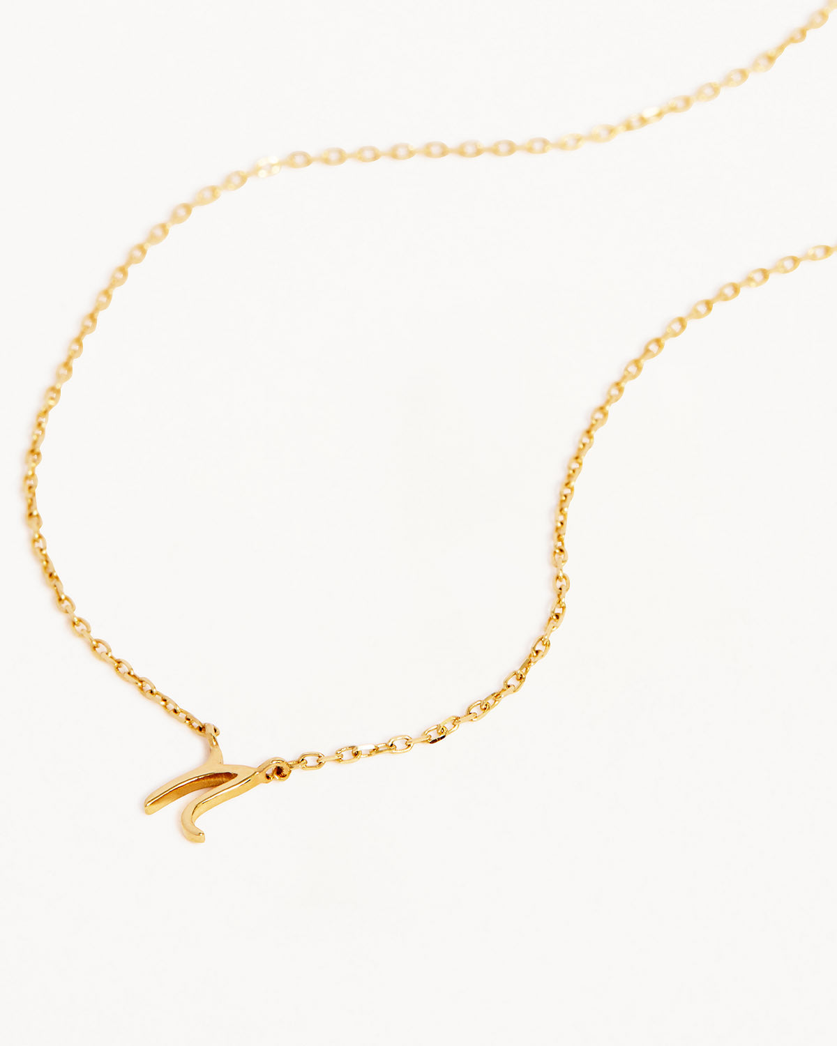 18k Plating Gold Love Letter Necklace