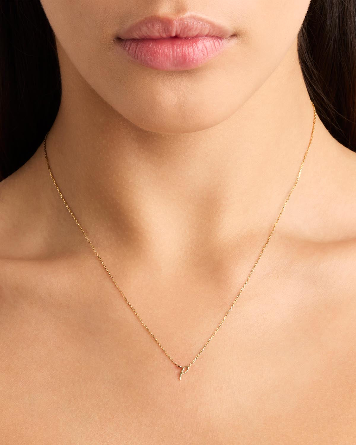 18k Plating Gold Love Letter Necklace