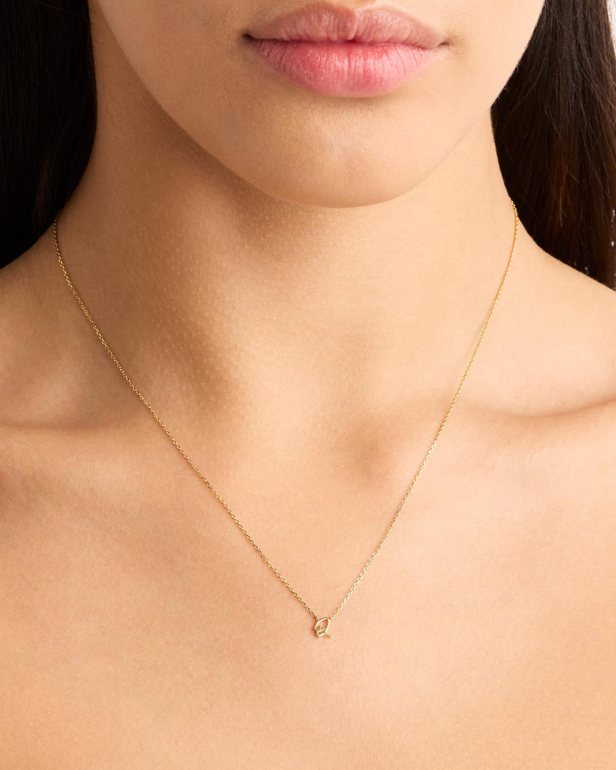 18k Plating Gold Love Letter Necklace