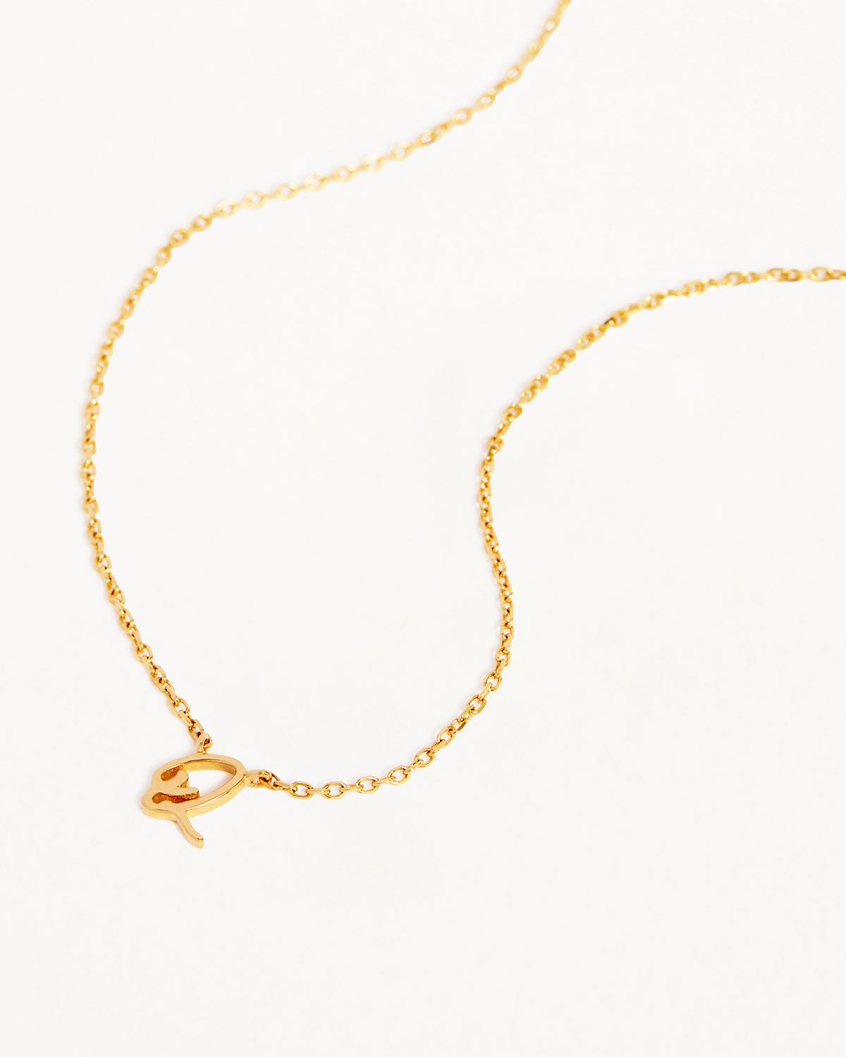 18k Plating Gold Love Letter Necklace