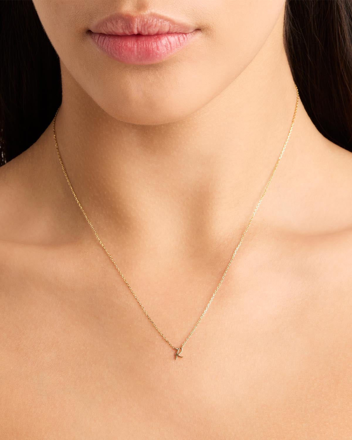 18k Plating Gold Love Letter Necklace