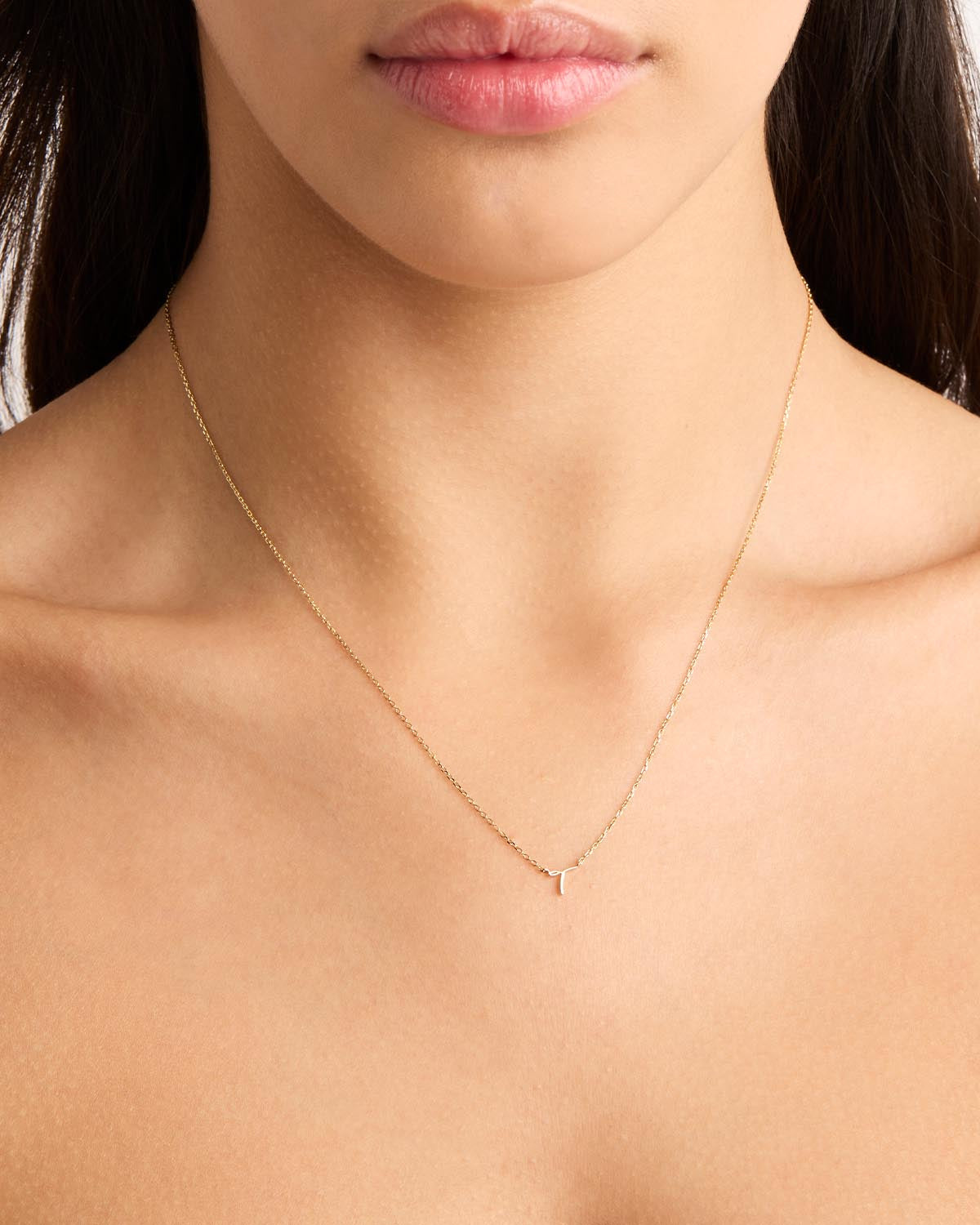 18k Plating Gold Love Letter Necklace