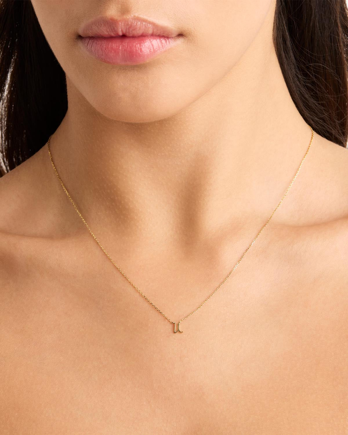 18k Plating Gold Love Letter Necklace