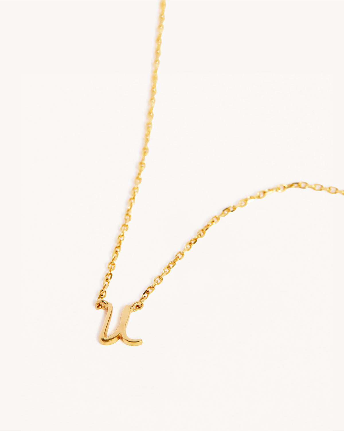18k Plating Gold Love Letter Necklace