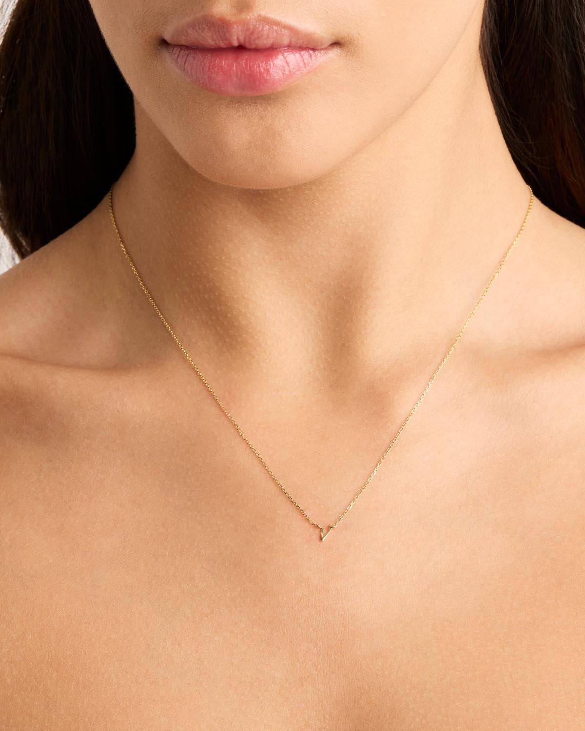 18k Plating Gold Love Letter Necklace
