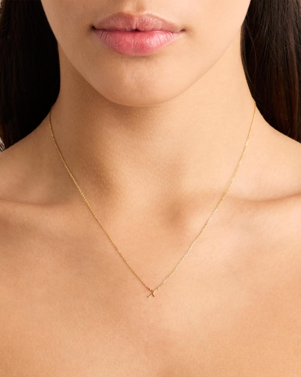 18k Plating Gold Love Letter Necklace