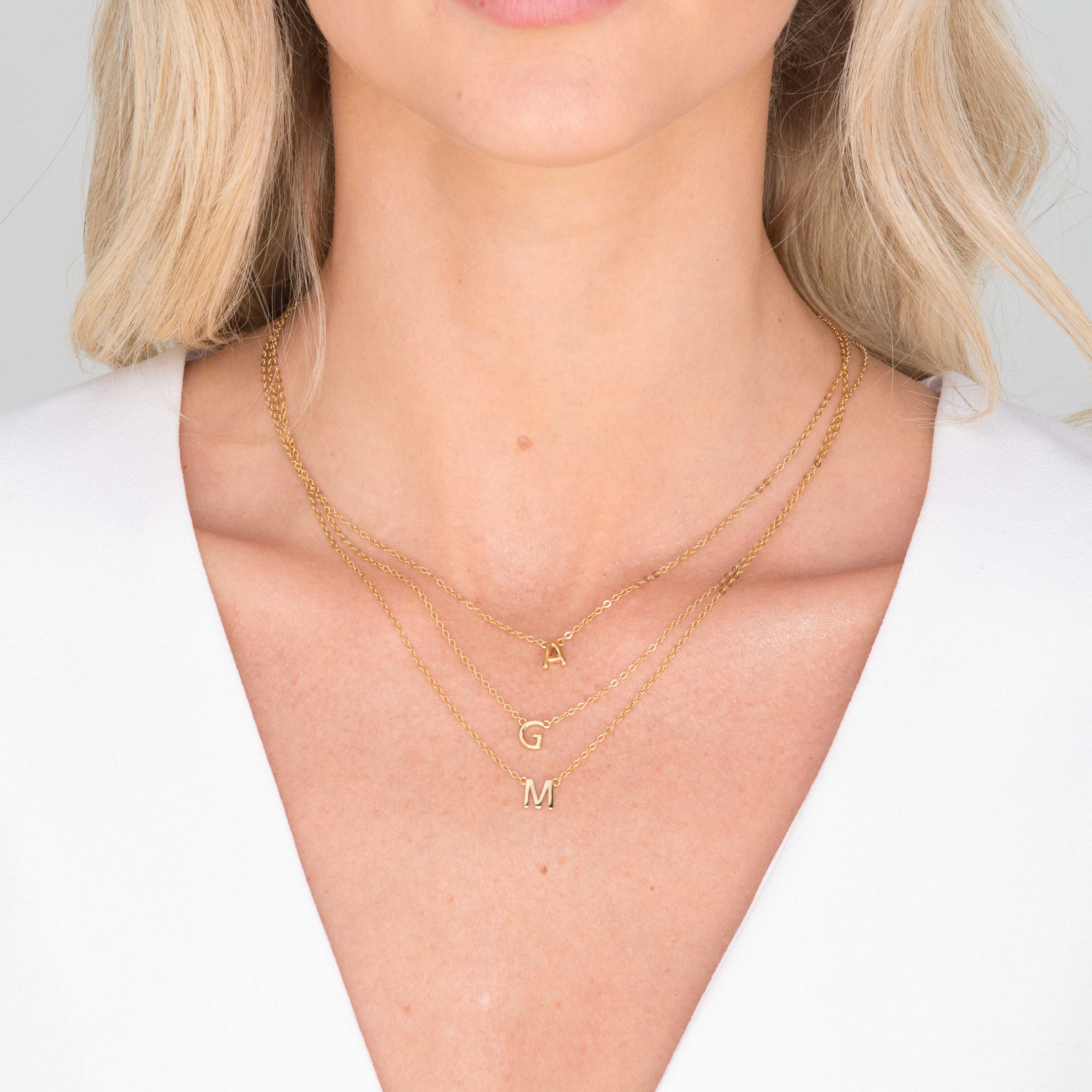Wanderlust Studio Original Single Initial Letter Necklace