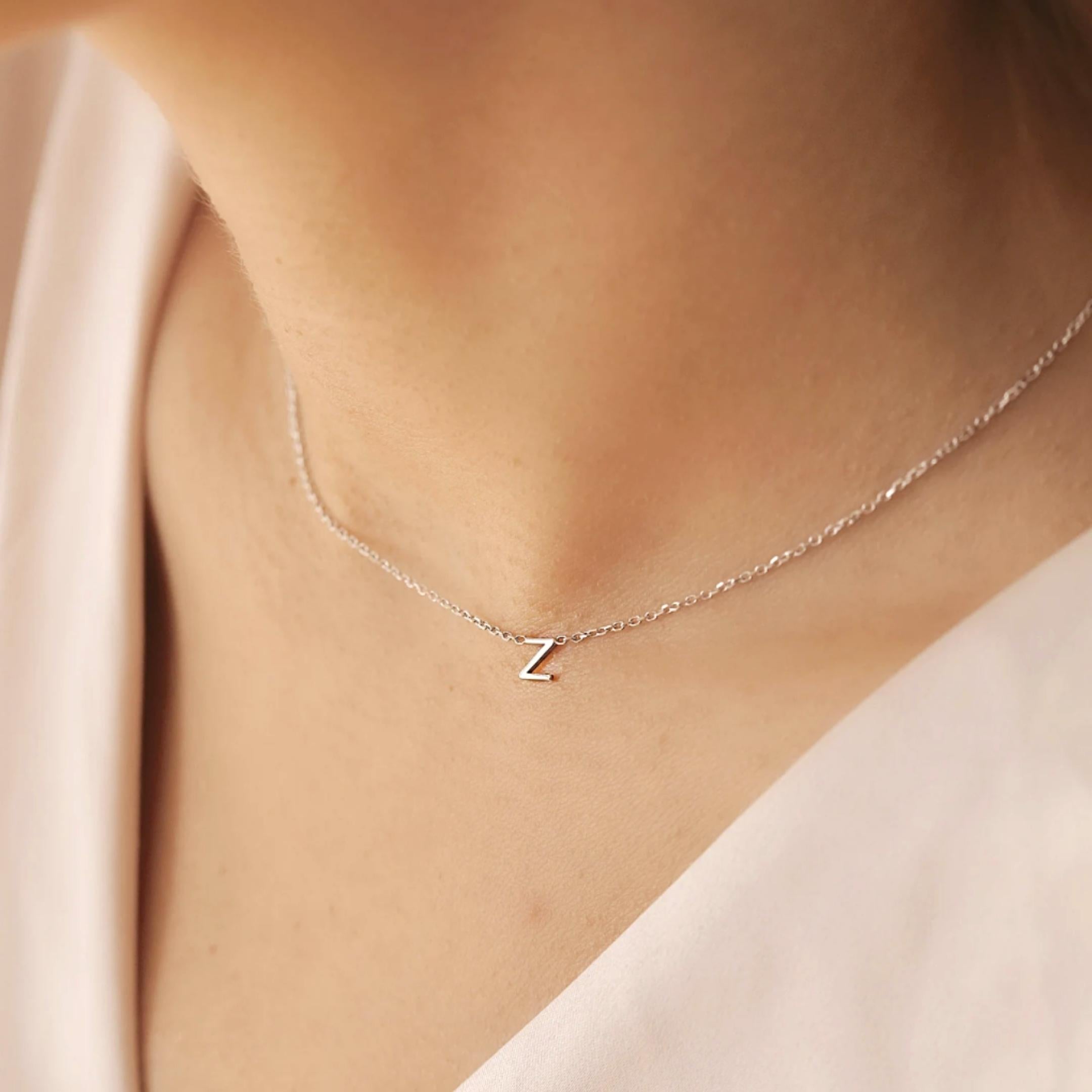 Wanderlust Studio Original Single Initial Letter Necklace